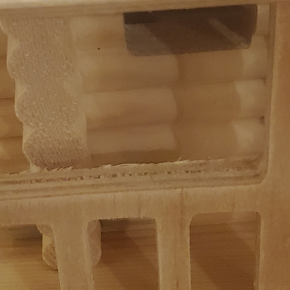 Woodpile Log Cabin Style Wooden Birdhouse Bird wood 0321 - Picture 4 of 9